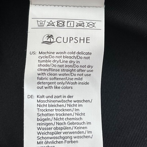 Cupshe Women Black 1 Piece Swimsuit Size XS Black V-Neck Ruched Adjustable Strap - Picture 9 of 9